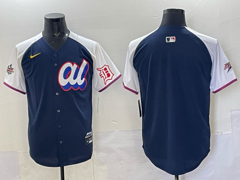Men 2025 Detroit Tigers blank Blue MLB All Star Game Nike jersey 002